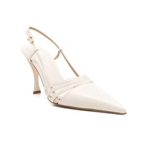 Michael Michael Kors Haisley Slingback Pumps Leather Nude Size U.S. 9